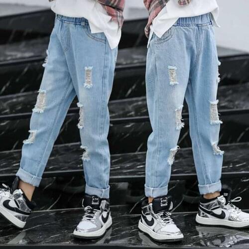 Рваные джинсы для девочек Leng ruo xi China At AliExpress