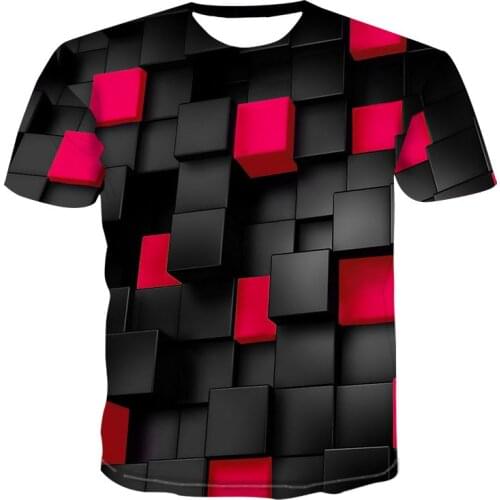 New 3D Mens Print Round Neck T-shirt Summer Fashion Pattern Print Color Short Sleeve T-shirt Outdoor Crew Neck Shirt 4XL