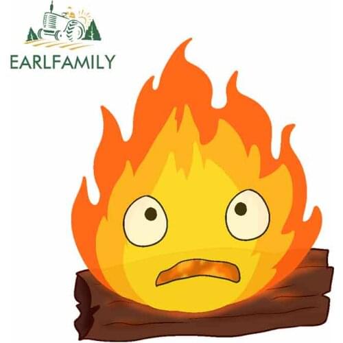 EARLFAMILY 13cm x 11.3cm for Howls Moving Castle Decal RV Laptop Car Stickers Refrigerator Personality Scratch-Proof Decoration