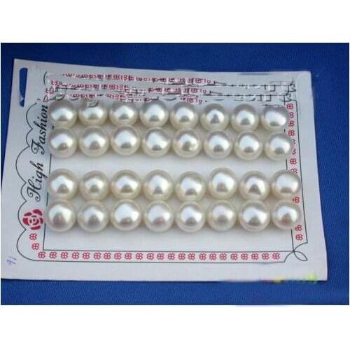 New Arrival Favorite Pearl Jewelry 16Pair 12mm White Genuine Freshwater Pearls S925 Silver Stud Earrings Fine Lady Gift