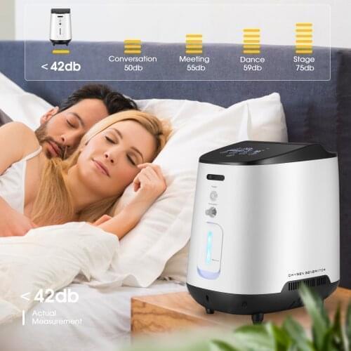 AUPORO 1-7L/min Portable Oxygen Making Machine Oxygen Concentrator Machine Generator Without Battery Air Purifier Home Travel