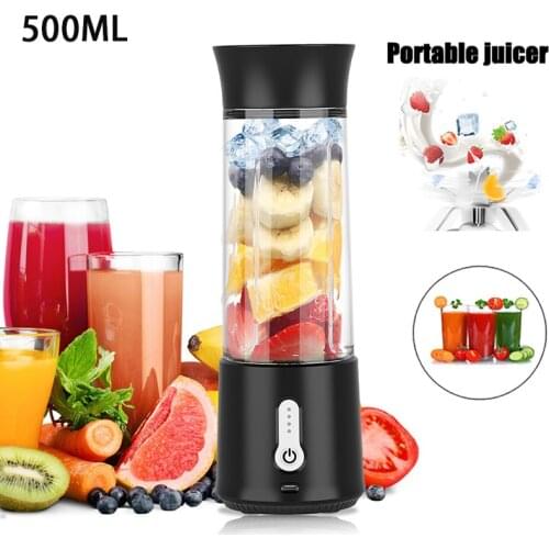 Portable Size USB Electric Fruit Juicer Handheld Smoothie Maker Blender Rechargeable Mini Portable Juice Cup Water Outdoor tools