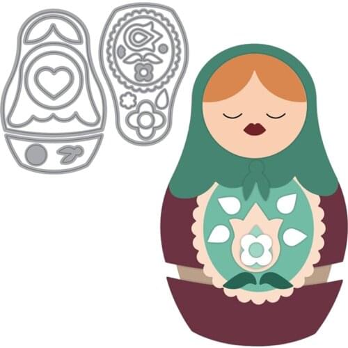 Russian Doll Metal Cutting Dies Scrapbooking For DIY Crafts Card Album Photo Making Stencil 2021