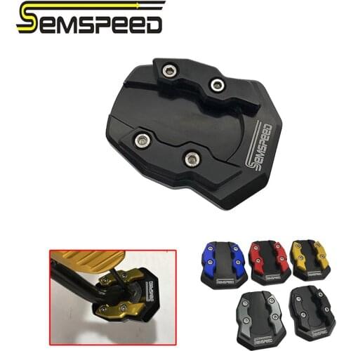SEMSPEED CNC NMAX Aerox155 Foot Side Stand Extension Enlarger Pad Plate For Yamaha Aerox155 NVX155 150 125 NMAX Nmax125 150 155
