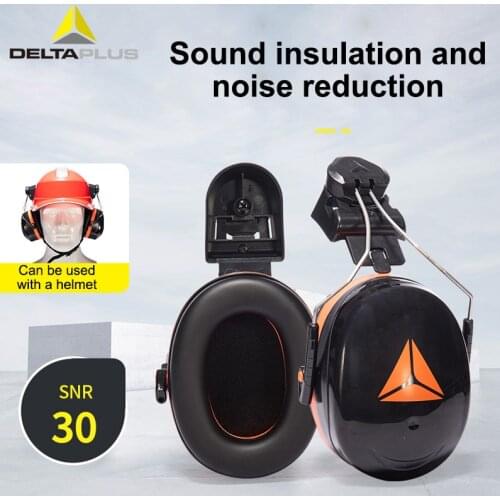 Deltaplus Noise-proof Earmuffs for Safety Helmet Hanging Type Ear Protector Work Sound Insulation Earmuffs
