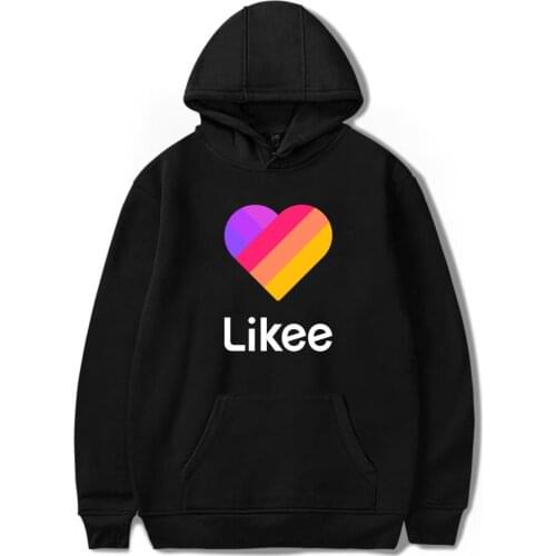 Women LIKEE Hoodies Russia Style Men Likee Video Sweatshirts Black Plus Size Loverly Hoodie Funny Streetwear Hot Sale Pullover