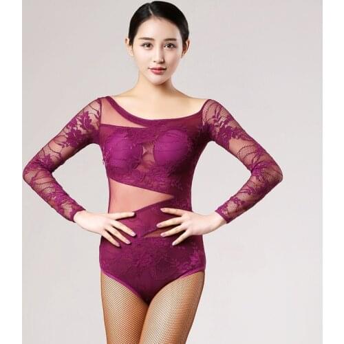 Fashion Sexy Body Solid Color Latin Dance Clothes Top for Women/female/girl, Costume Performance Wear