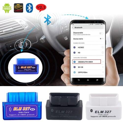 V2.1 OBD2 Scanner ELM327 For Honda Civic CRV Accord Dio Bluetooth OBDII Scanner ELM 327 Scanner Adapter Car Diagnostic Tool