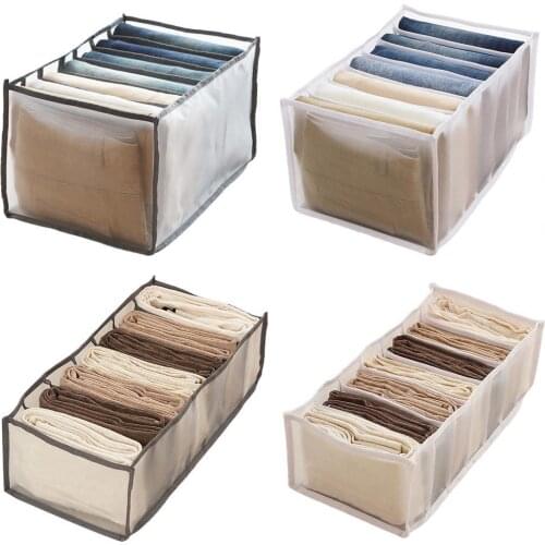 Jeans Storage Box With Compartments Socks Clothes Underpants Organizer Drawers Divider Box Storage Box Cabinet Drawer Divider