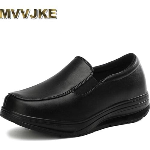 MVVJKE Moccasins Woman Nurse Work Walking Wedge Shoes Shake Shoes