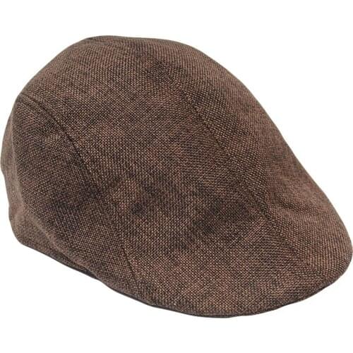 Winter Men Women Solid Winter Cap Solid Ear Protector Beret Slouchy Hat British Breathable Beret Flat Cap Driver Hat Cap For Men