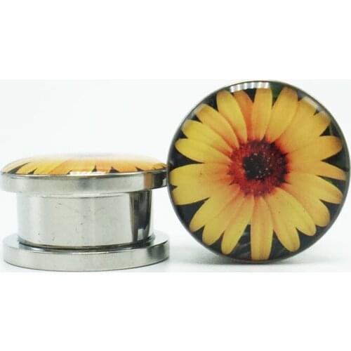 1 pair free shipping men womens ear plugs and tunnels piercing expander 6mm 8mm 10mm 12mm 14mm 16mm body pircing jewelry new