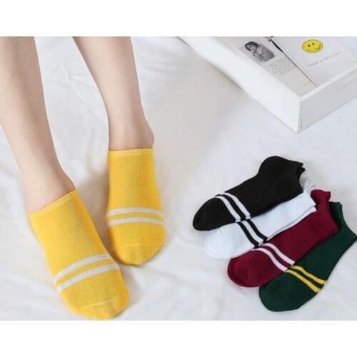 1 pairs Women Socks Print Harajuku Street Style Cotton Short Socks Breathable Sports Female stripe Casual Funny Ankle Socks