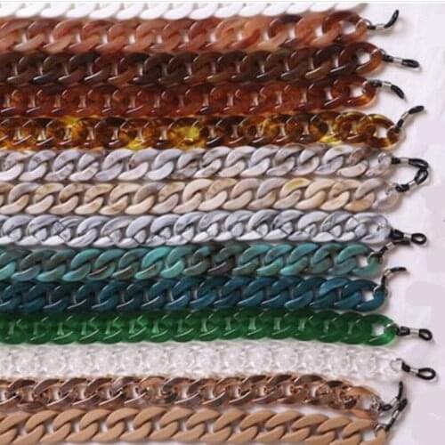 1 Pcs Retro Creative Acrylic Glasses Chain Adjustable Eyeglasses Lanyard Amber Anti-slip Sunglasses Cord Holder Accessories Tool