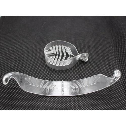 10 Transparent Clear Plastic Banana Clips Hair Claw Ponytail Holder 58mm for DIY Craft