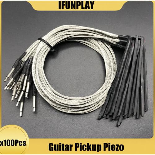 100Pcs 6 String Acoustic Guitar Bridge Saddle Rod Piezo Pickup Piezo for Folk Guitar Music Instrument Guitarra Parts Wholesale