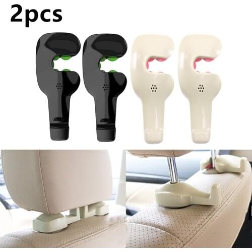 2PCS Multi-functional Car Headrest Hook Seat Back Hanger Multifunction Clips for Bag Cloth Storage Car goods Car Accessories