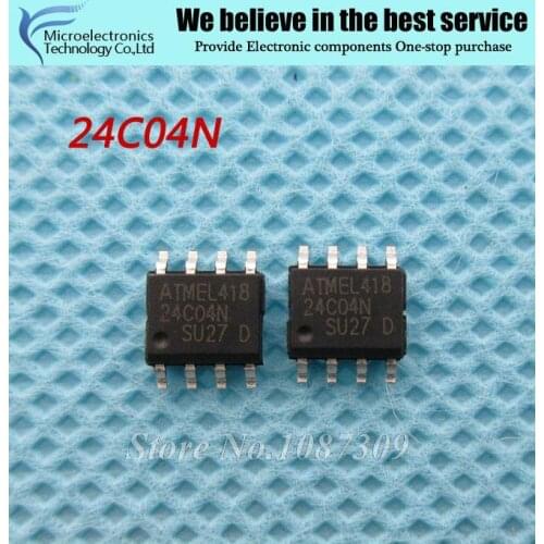 20pcs free shipping AT24C04N 24C04 24C04N SOP-8 EEPROM 4KB I2C SER EEPROM new original