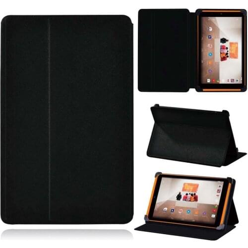 Tablet Case for TTESCO Hudl 7 Inch/Windows Connect 10 Drop Resistance Leather Folding Tablet Cover Case+Free Stylus