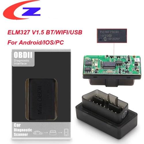 ELM 327 V1.5 PIC18F25K80 obd wifi Chip OBD2 Bluetooth WIFI For Android/IOS OBD OBD2 Car Auto Diagnostic Scanner Tool elm327 v1.5