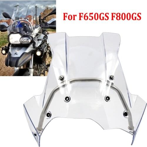 F650GS F800GS Motorcycle Modification Windshield WindScreen w/ Mounting Support Bracket Kit For BMW F 650 / 800 GS 2008 - 2017