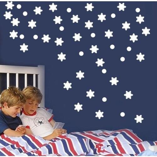 Snow dot background childrens room decoration carved wall stickers A10-004
