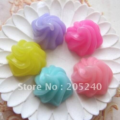 DIY Jewelry Findings for Diy Decoration 30pcs Mixed 5colors 15mm Resin Food