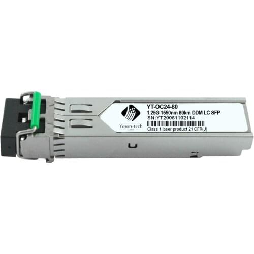 J4860C HPE ProCurve sfp module Compatible 1000BASE-ZX 1.25g SFP 1550nm 80km SFP Transceiver Module LC ddm