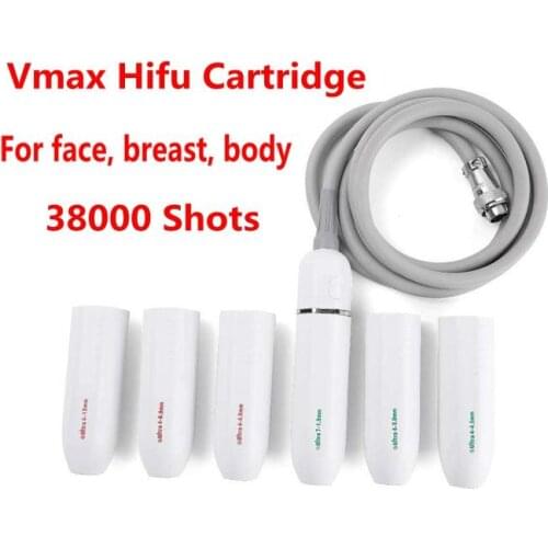 Vmax Hifu Cartridge 3.0mm,4.5mm,8.0mm and 13mm for Ultrasound Hifu Wrinkle Removal Face Lift Vmax HIFU Machine 38000 Shots