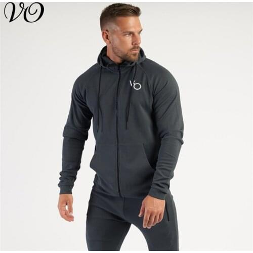 2020 spring and autumn new hooded zipper jacket streetwear casual cotton tops jogger fitness mens sweatpants