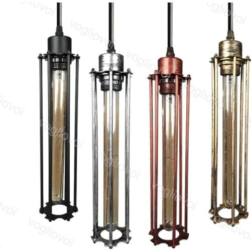 Vogliovoi Pendant Lights 1M Hanging 85-265V American Country Retro Iron E27 3500k For Dining Room Restaurant
