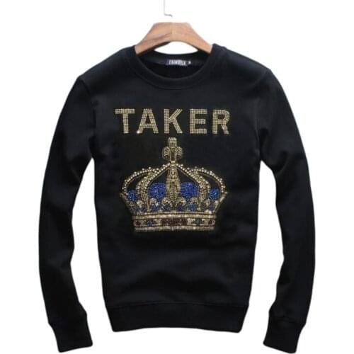 Mens Hoodies Diamond stone Hoodie Street Casual Hip Hop Sweatshirts Men Brand hoody Plus size coat jacket