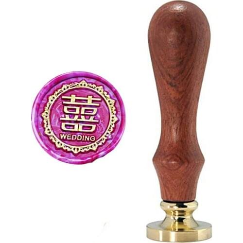 Seal Wax Kit, Chinese Double Happiness Vintage Wax Badge Seal Stamp Kit Wax Set Tool Gift,custom