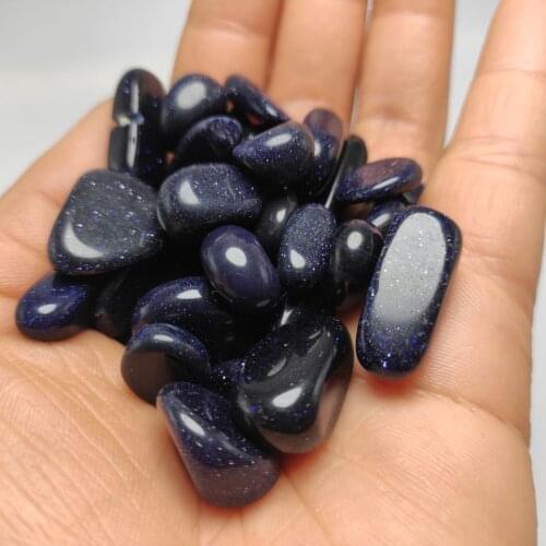 Natural Blue Sandstone Quartz Crystal Rock Chips Beads Mineral Healing Reiki Fish Tank Home Decor