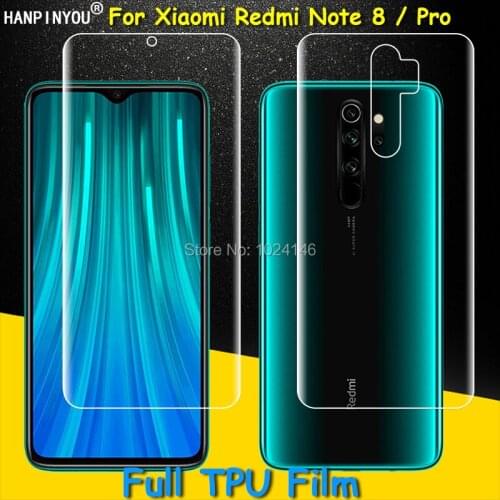 Front / Back Full Coverage Clear Soft TPU Film Screen Protector For Xiaomi Redmi Note 8 / Note8 Pro (Not Tempered Glass)