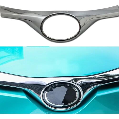 Chrome ABS Car Front Grill Grille Upper Cover Logo Trim Styling For Toyota CHR 2016 2017 2018 Chromium Car Accessories