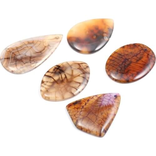 Natural Stone Pendants Water Drop Pendant for Women Jewelry Accessories Making Necklace Earring Reiki Healing Gift 5 pcs