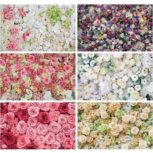 Romantic Flowers Roses Wall Backdrops Artistic Photos Background Decorations for Wedding Ceremony Party Photography Props