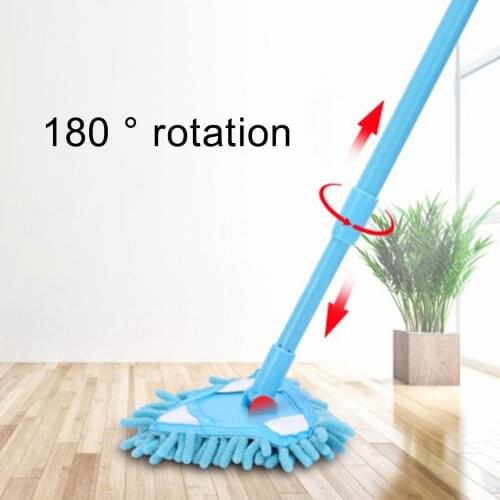Mop with Reusable Microfiber Pads Handle Home Windows Kitchen Mop Sweeper Broom Clean Tools