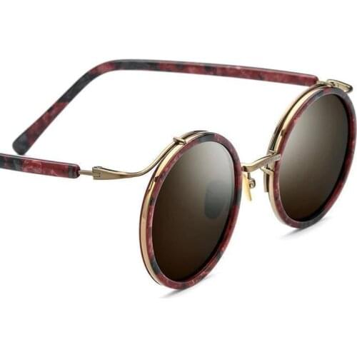 B titanium polarized sunglasses mens and womens ultra-light the fashion round literary and artistic plate sunglasses VU400