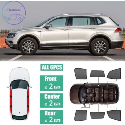 For Volkswagen Tiguan L 2017-2019 Window Sunshade UV Protection Ray Blocking Mesh Laser Block Black Net Yarn