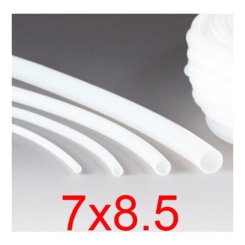 7mm ID 8.5mm OD 7x8.5 PTFE tube tubing,TFE ETFE HOSE,white 3D printer F4 Corrosion Resistance Polytetrafluoroetylene pipe
