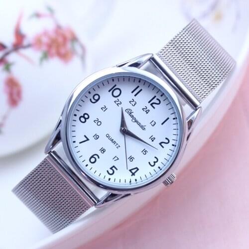 2018 cyd top famous women ultra-thin fashion quartz dress watches ladies sliver 24-hour Stainless steel wristwatches religious
