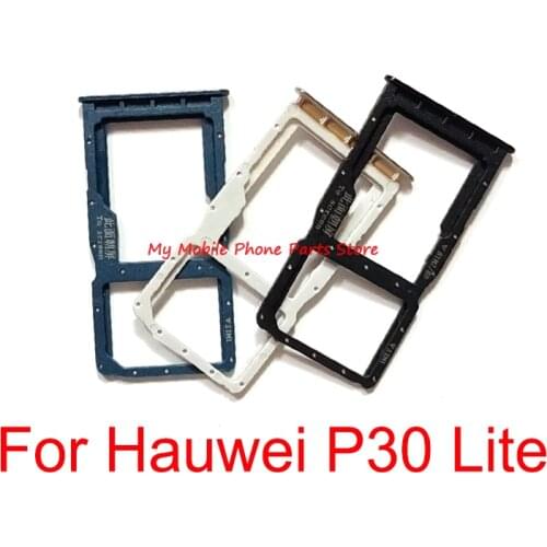 20 PCS New Sim Card Tray Holder Reader Slot Adapter For Huawei P30 Lite P30lite Sim Tray Card Holder Adapter Socket Spare Parts