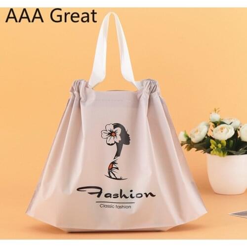48Pcs/Lot Flower Plastic Bags Shopping Jewelry Packaging Plastic Gifts Bag With Handle Fashion Pouches Christmas Wedding Party