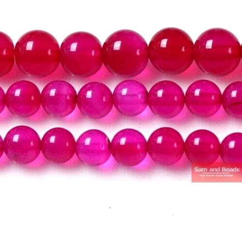 Free Shipping natural stone Rose Agata Round Loose Beads 16" Strand 6 8 10 12MM Pick Size For Jewelry Making RAB01