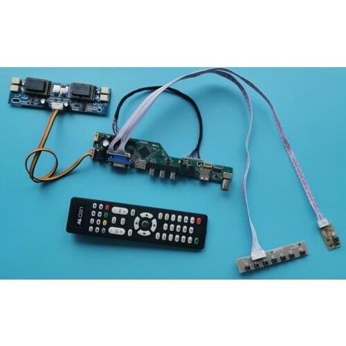 DIY kit for TM150XG/HT15X13/HT15X15 LCD monitor universal controller drive board VGA+AV+USB 4-CCFL LVDS 20-Pin 1024*768