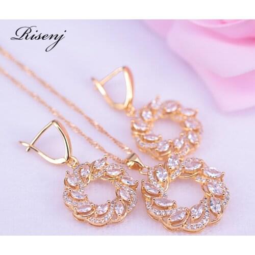 Ethiopian Eritrea Top Quality CZ Dubai Gold Color Jewelry Sets African Yellow Color Set for Women Wedding Gifts Bride Jewelry