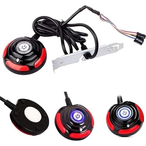 Computer Desktop Switch For Internet Cafe Computer Case Switch Power-on Restart Line Button Extension Cord ABS material