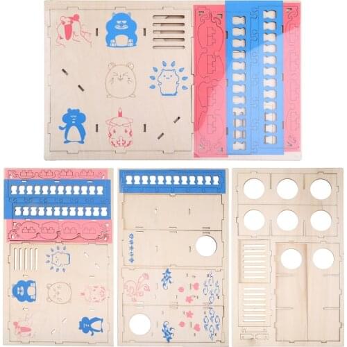 Hamster Maze Wooden Tube Tunnel Cage Seesaw House Swing Small Animals Pet Interactive Play Rest Exercise Toys for Rat Mouse Mice